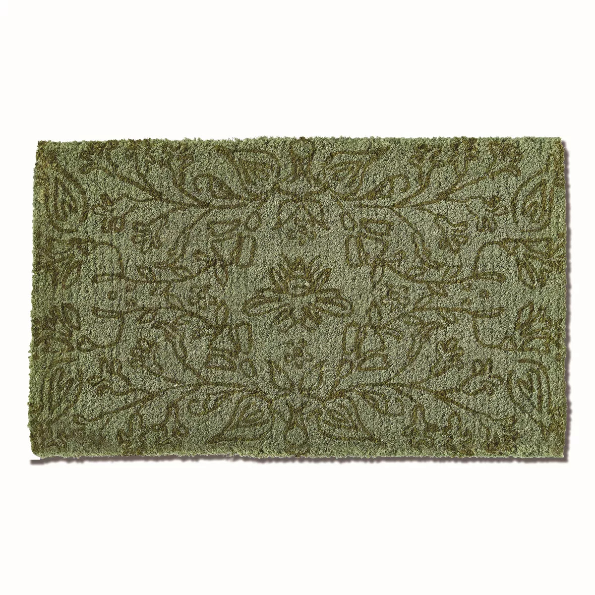 tagltd 1'6" x 2'6" Honeysuckle Bee Rectangle Indoor and Outdoor Coir Door Welcome Mat Green | Target