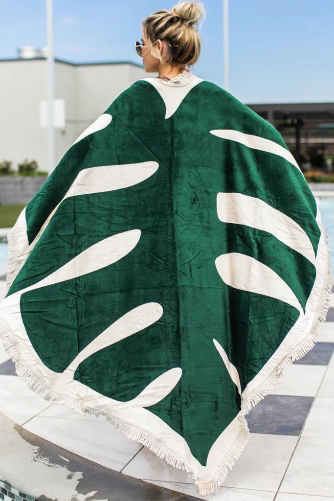 All Around Giant Towel In Monstera | Red Dress 