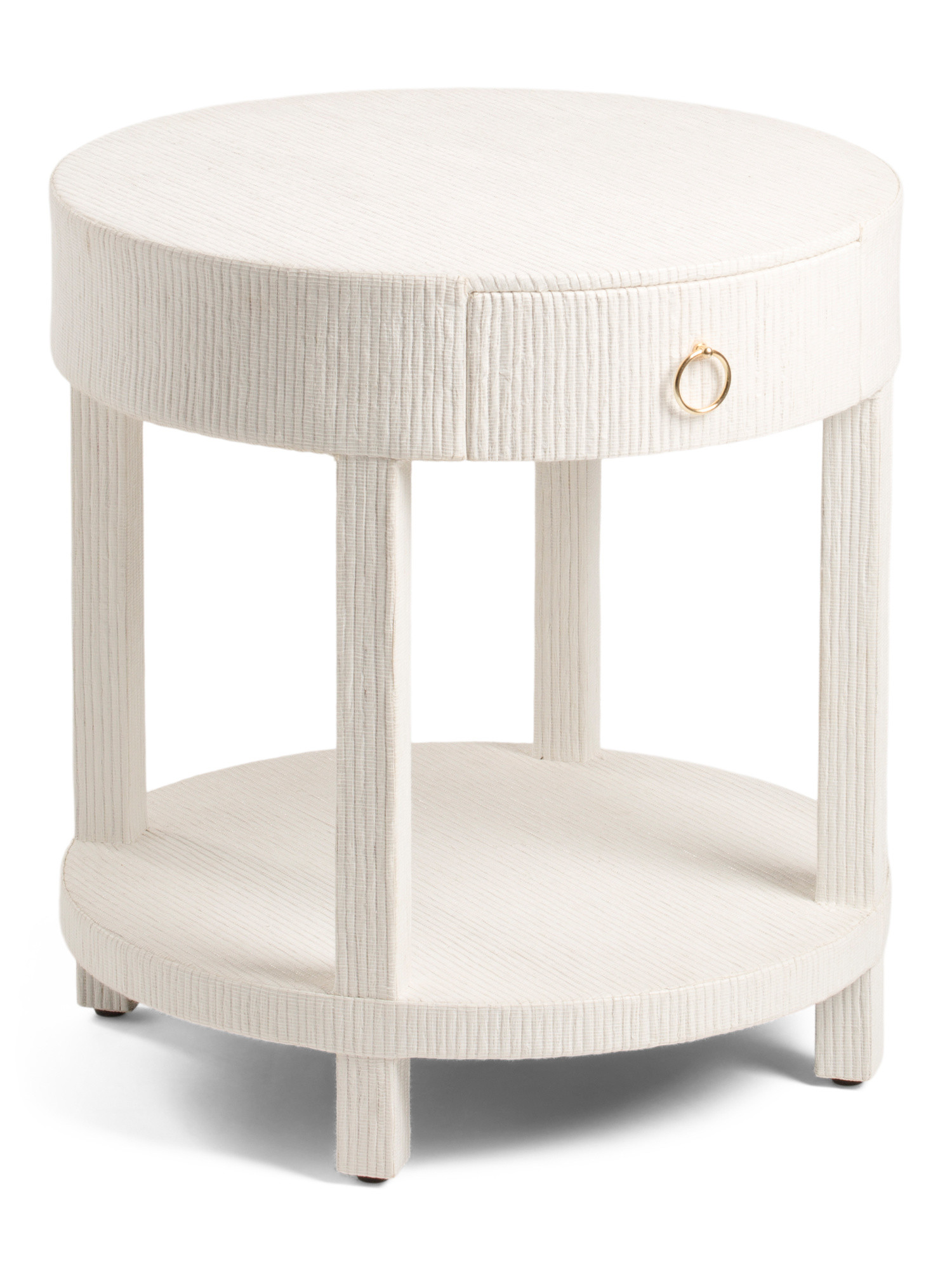 24in Sadia Round One Drawer Side Table | Bedroom | Marshalls | Marshalls