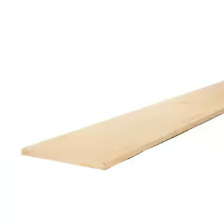 1 in. x 12 in. x 8 ft. Select Kiln-Dried Square Edge Whitewood Board 489579 | The Home Depot