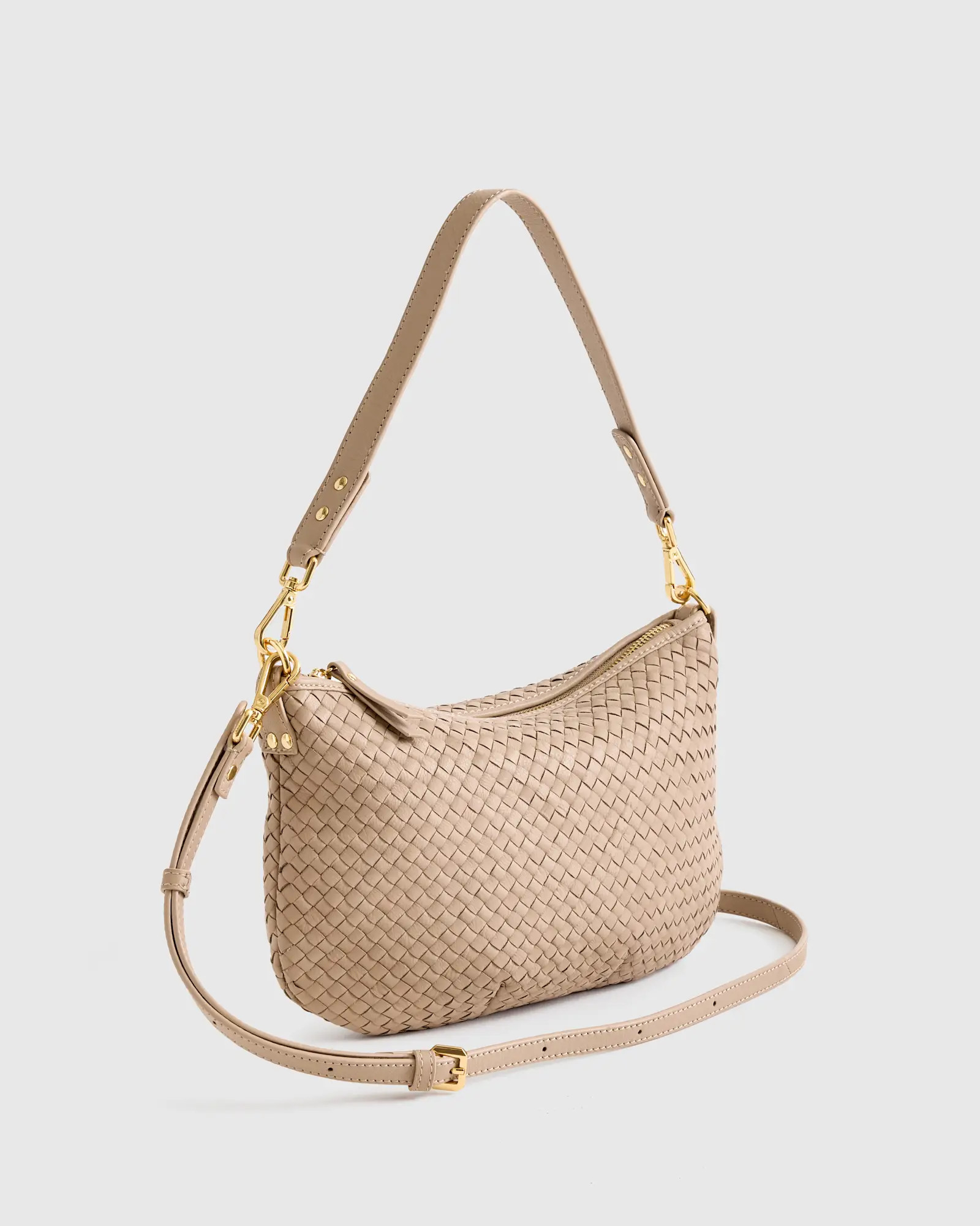 Italian Handwoven Leather Mini Shoulder Bag | Quince