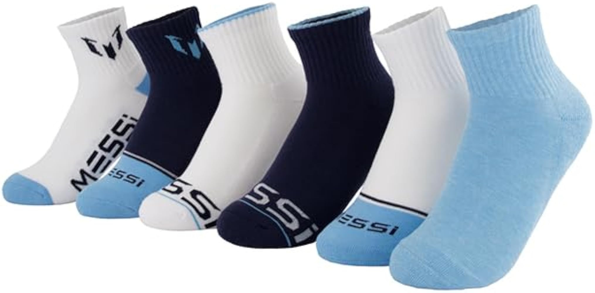 Messi Girls' Lifestyle No-Show, 6-Pack Kids Socks, Soft & Stretchy, Comfortable | Amazon (US)