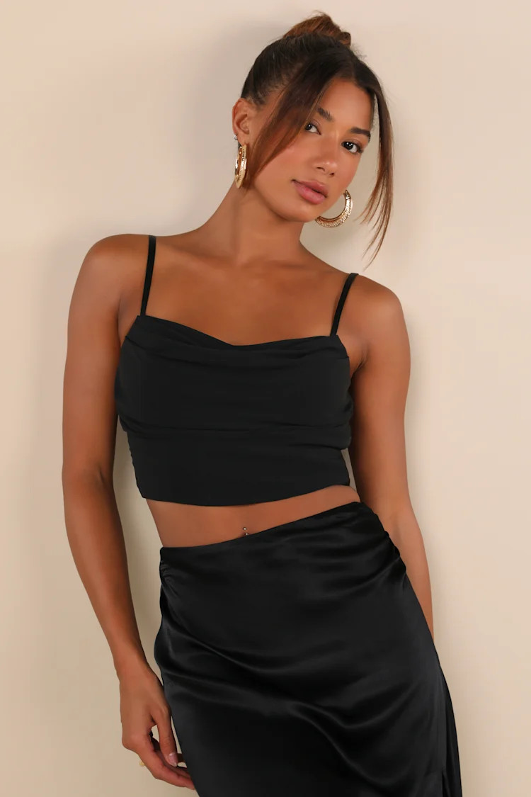 Forever Feeling Flirty Black Mesh Sleeveless Bustier Top | Lulus
