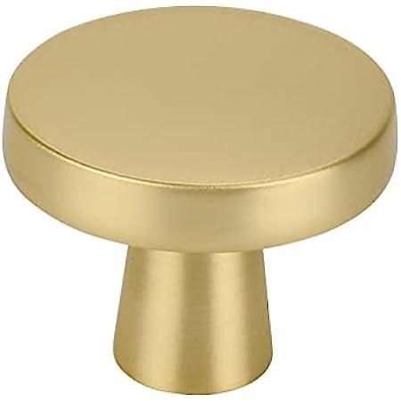 goldenwarm Brushed Brass Cabinet Knobs Solid Gold Dresser Knobs - LS5310YW Modern Drawer Knobs Kitch | Amazon (US)