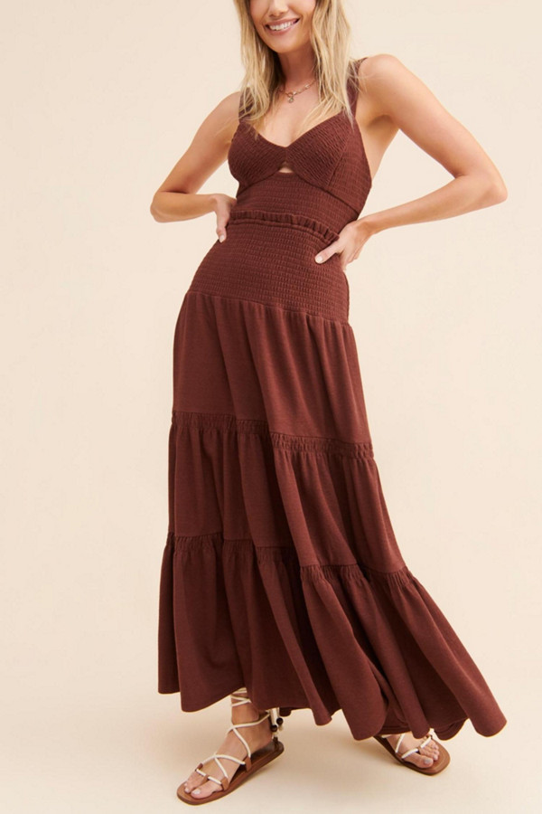 Ruched Tiered Maxi Dress | Nuuly