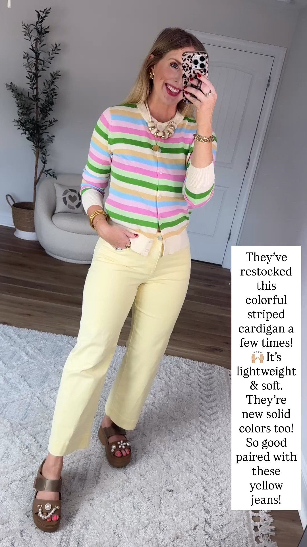 Walmart try on, free assembly, colorful striped cardigan, yellow jeans, Walmart fashion 

#LTKWorkwear #LTKootd #LTKmomlife