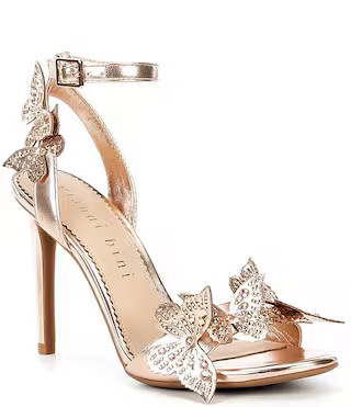 Gianni BiniOrlenna Metallic Leather Butterfly Ornamented Dress Sandals | Dillard's