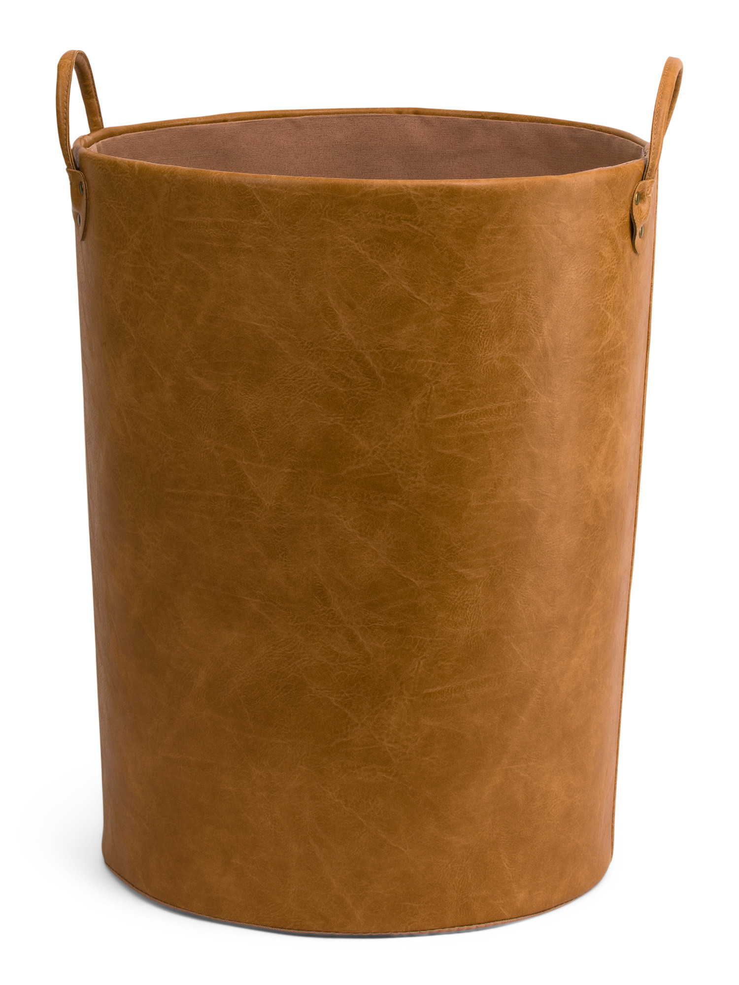Distressed Faux Leather Laundry Floor Bin | TJ Maxx