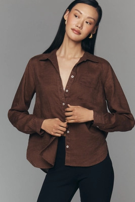 Kate 100% European Linen Classic Buttondown Shirt | Anthropologie (US)