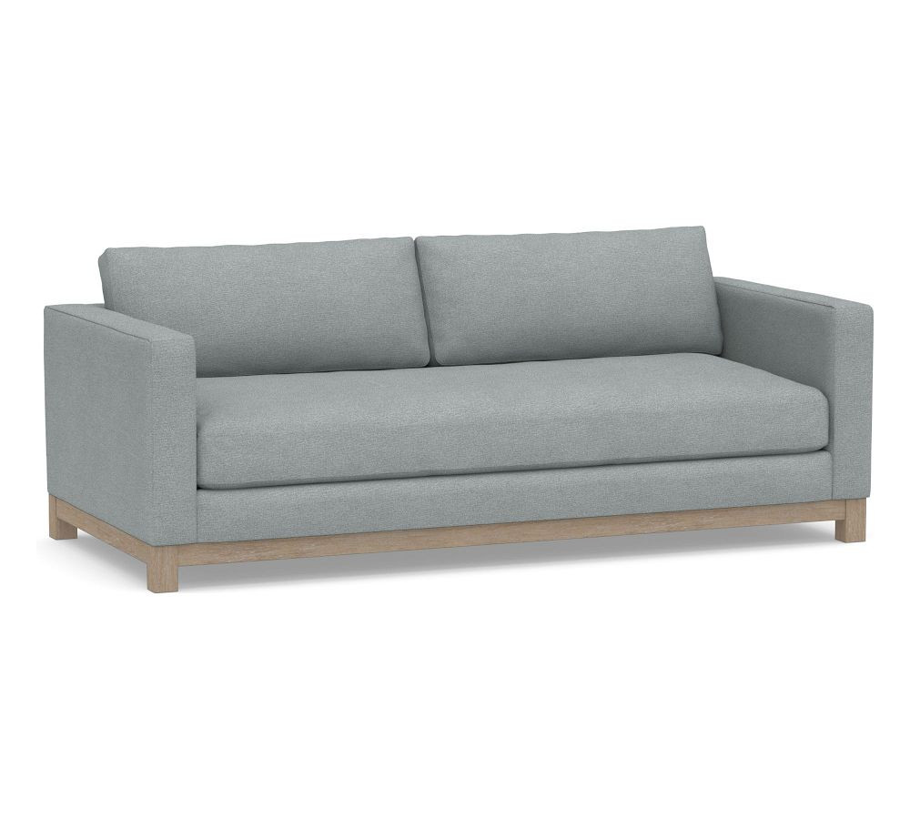 Jake Upholstered Sofa with Wood Base | Pottery Barn (US)