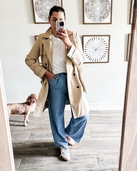I’m in the 10 of the trench — size up for more room in the arms for layering. But otherwise fairly true. 

I’m in the 10 of the Harlow Denim pants and I’m obsessed! 

#LTKxMadewell