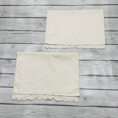 2 Vintage Matching Embroidered Flowers Kitchen Bathroom Tea Towels Scalloped | eBay US