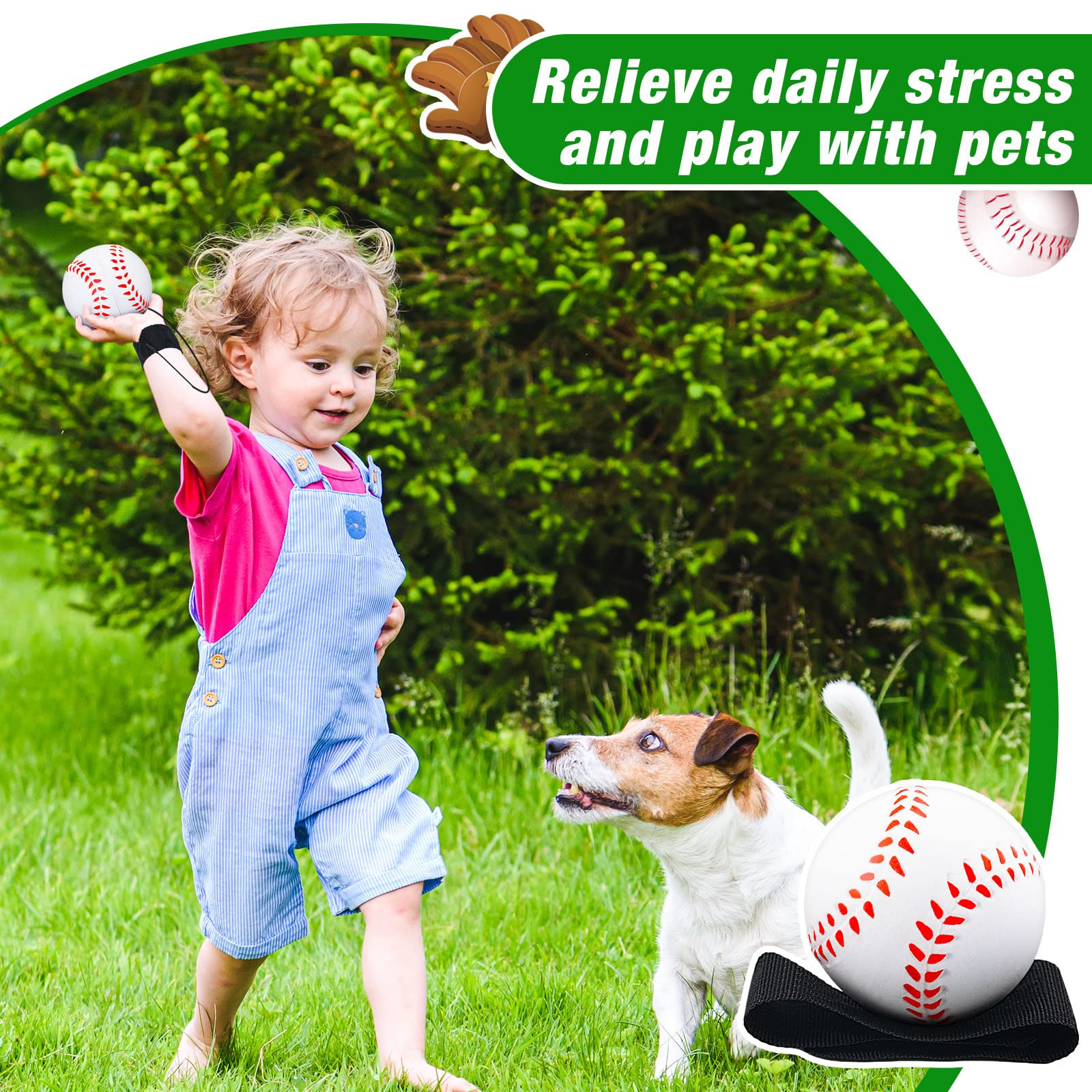 Deekin 12 Pcs 2.36 Inch Baseballs Wrist Return Ball Sports Wristband Toys Rebound Ball on a Strin... | Amazon (US)