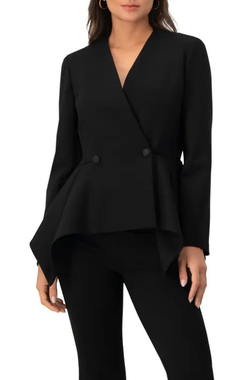 IVONNE Peplum Blazer in Black at Nordstrom, Size 4 | Nordstrom