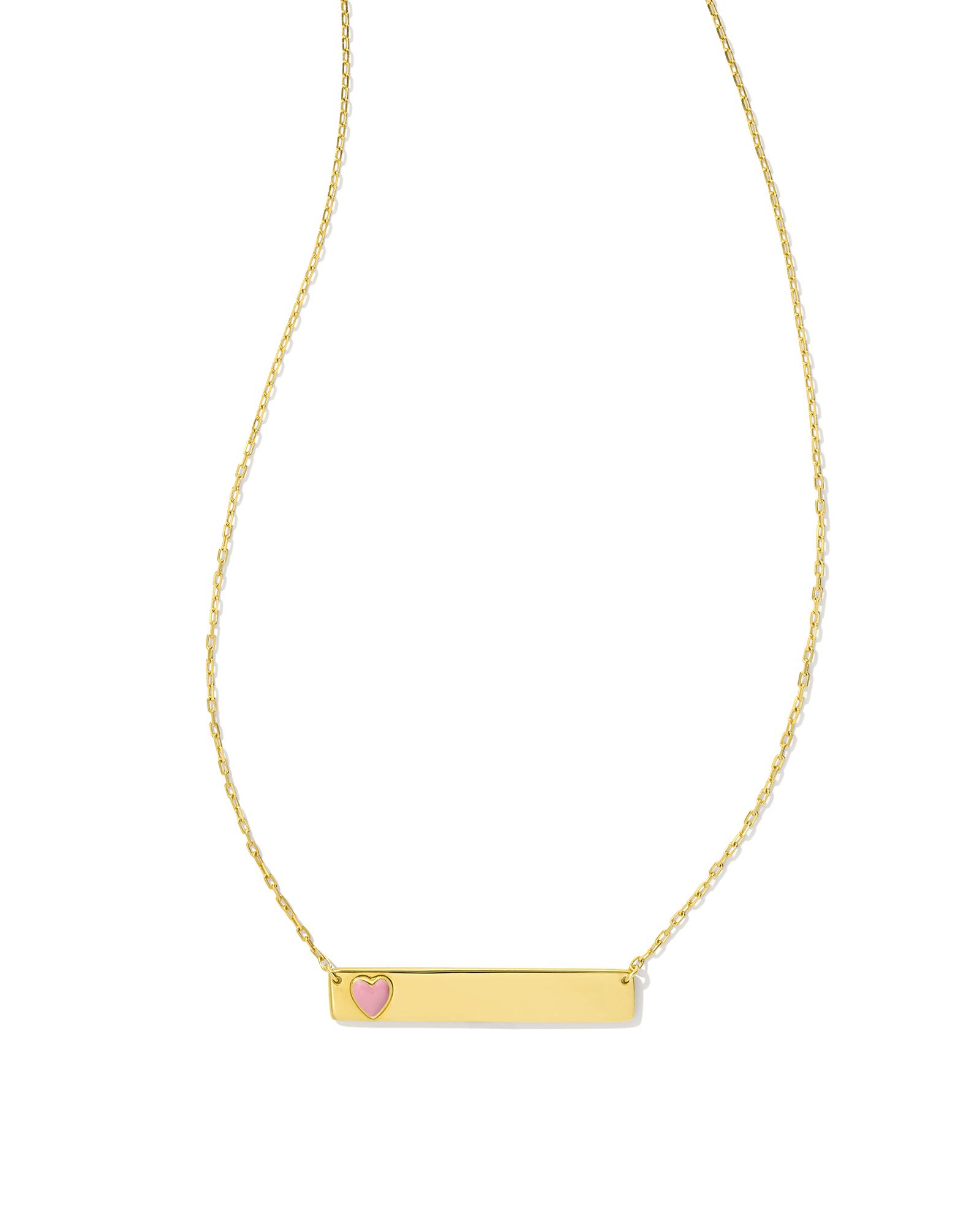 Allison 18k Gold Vermeil Enamel Heart Pendant Necklace in Pink | Kendra Scott