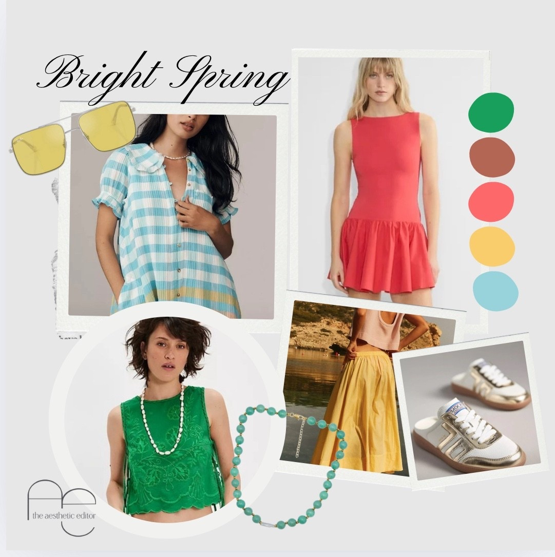 Bright Spring, also known as Clear Spring,  is vibrant, energetic, and clear. You wear high-contrast, saturated warm tones beautifully: think coral, turquoise, and sunshine yellow. Skip anything too soft, dark, or muted. This guide is bursting with bold, joyful colors that match your spark.

#LTKOver40 #LTKSeasonal #LTKStyleTip
