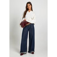 Womens Super Soft V Neck Collared Knitted Sweater - White - S | boohoo (US & Canada)