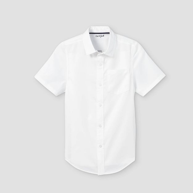 Boys' Button-Down Stretch Oxford Short Sleeve Shirt - Cat & Jack™ | Target
