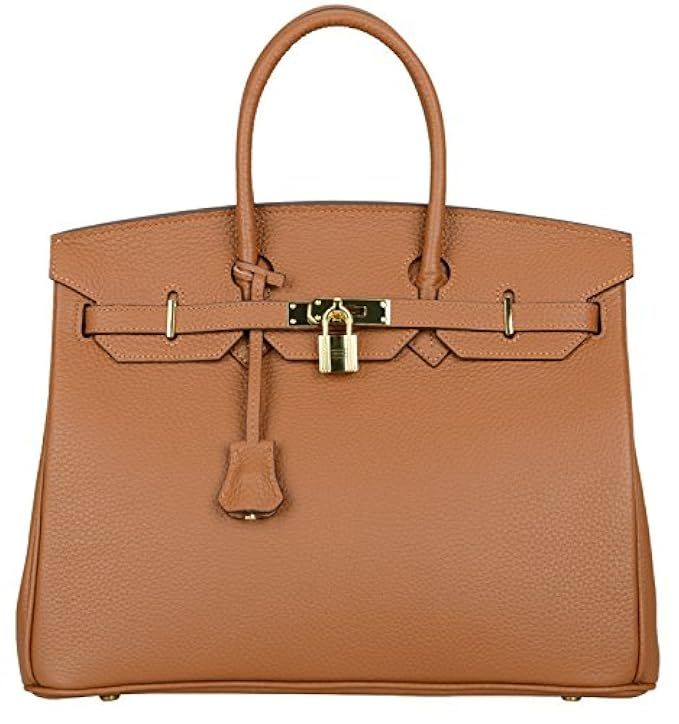 Cherish Kiss Women's Handbags Genuine Leather Tote Padlock Bags | Amazon (US)