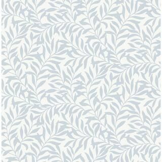 Blue Wisley Vinyl Peel and Stick Wallpaper Roll | The Home Depot