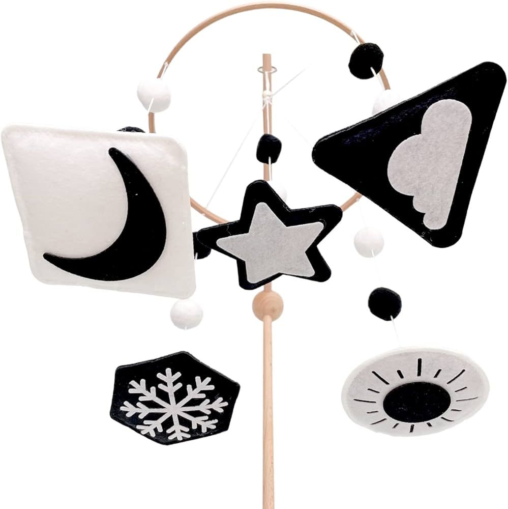 Vlokup Montessori Mobile, Black and White Baby Crib Mobile, Neutral Nursery Mobile Decoration for... | Amazon (US)