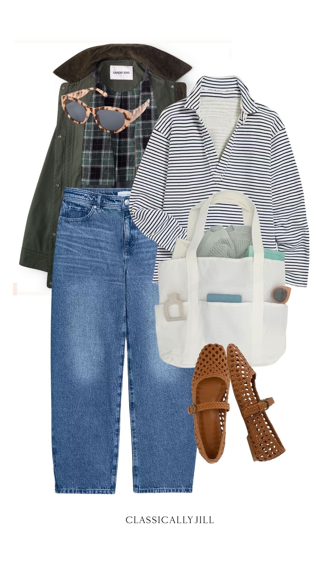Fall outfit, classic style, affordable finds, barn jacket, new england style, ballet flats own and love these ballet flats + the new jillien harbor market tote! perfect for a custom embroidery or gifts

#LTKFindsUnder100 #LTKItBag #LTKFindsUnder50