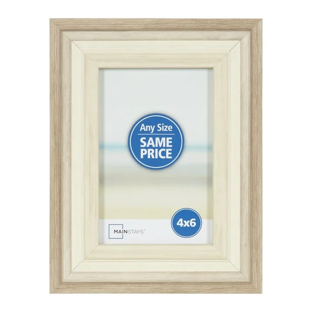 Mainstays 4x6 Two Tone Beige Tabletop Picture Frame - Walmart.com | Walmart (US)