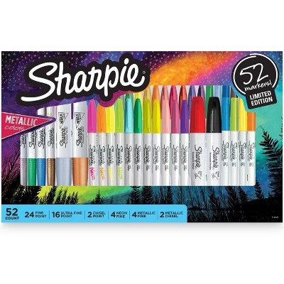 Sharpie 52pk Permanent Markers Assorted Tip Sizes Multicolored | Target