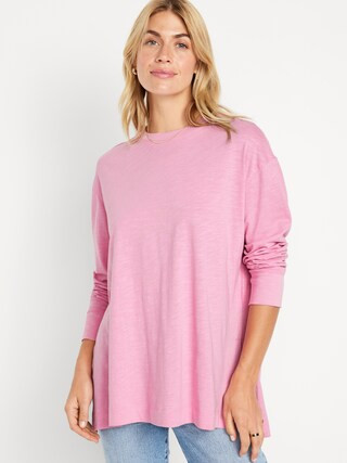 Vintage Long-Sleeve Tunic T-Shirt for Women | Old Navy (US)