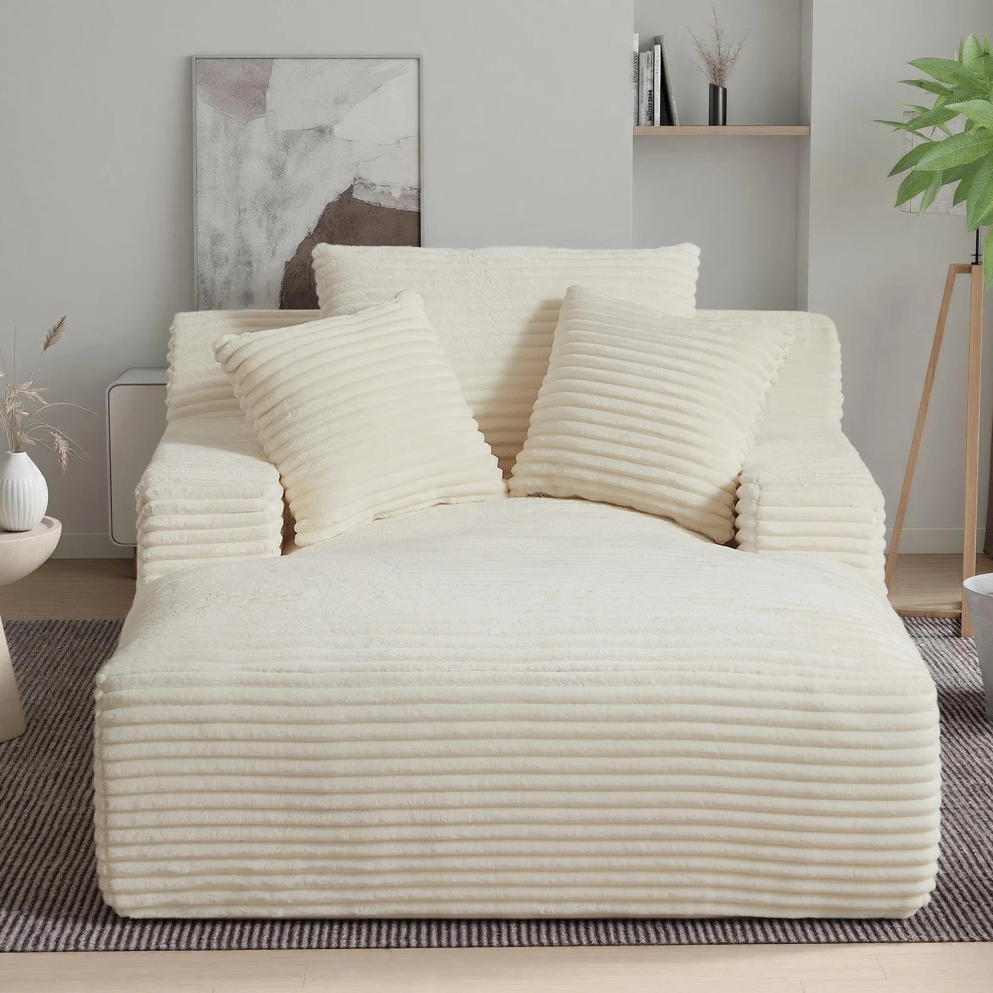 Latitude Run\u00ae No Assembly Required 50'' Corduroy Indoor Chaise Lounge Chair Upholstered Mode... | Wayfair North America