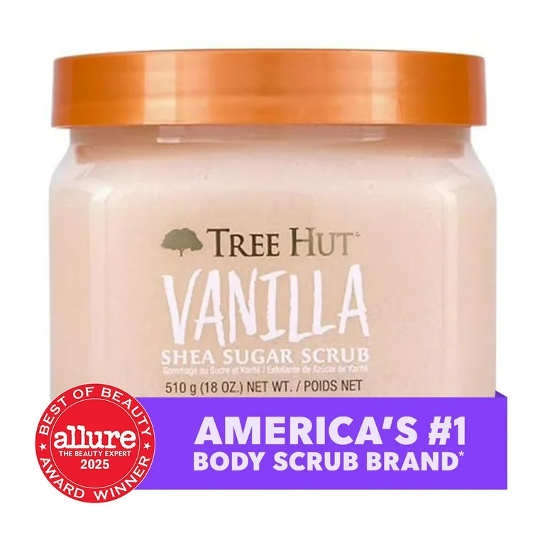 Tree Hut Vanilla Shea Butter Sugar Body Scrub, 18 oz | Walmart (US)