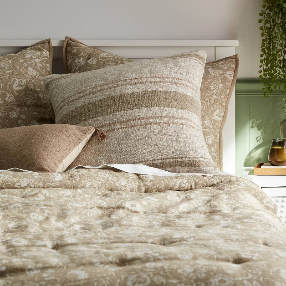 Euro Traditional Woven Stripe Decorative Throw Pillow Green - Threshold™ | Target