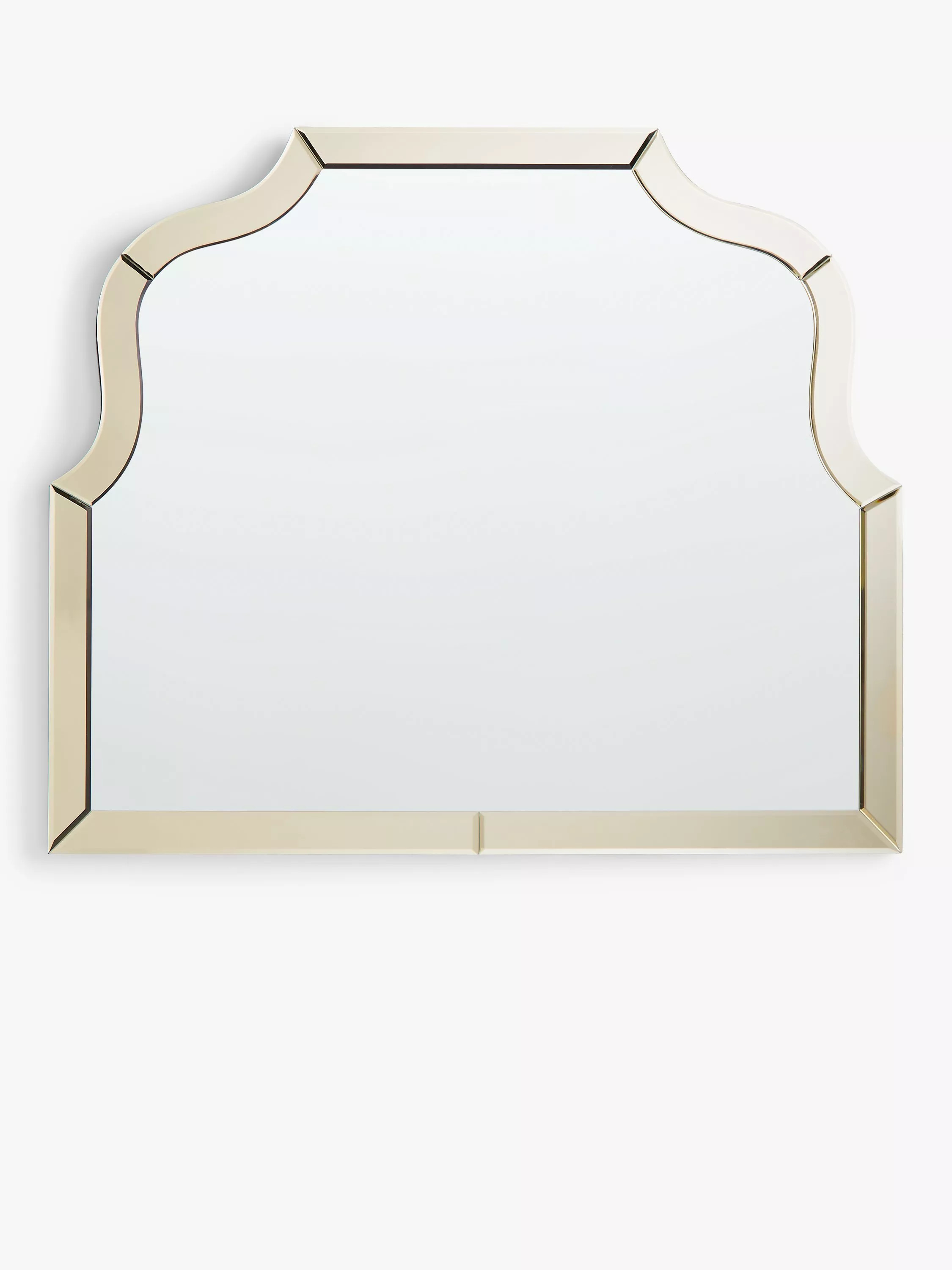 John Lewis Gold Edge Overmantle Mirror, 85 x 100cm, Gold | John Lewis (UK)