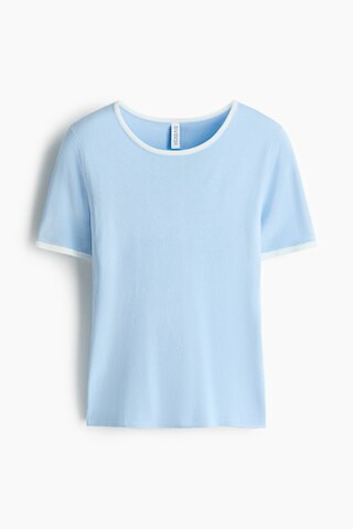 H & M - T-Shirt aus Feinstrick - Blau - Damen | H&M (DE, AT, CH, NL, FI)