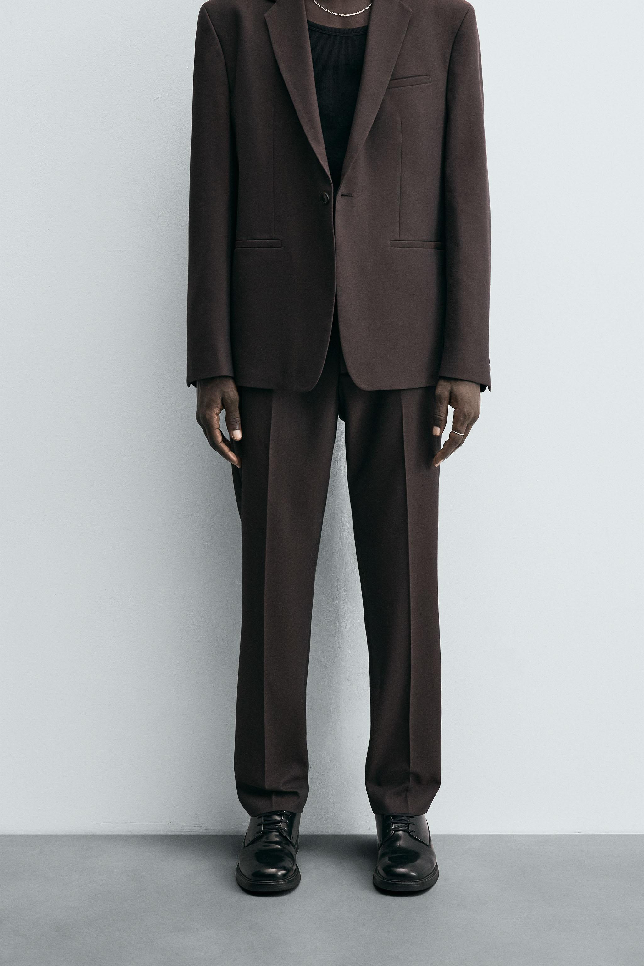 WOOL BLEND SUIT TROUSERS | Zara AU