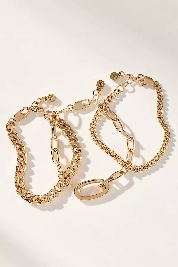 Chain Game Bracelets, Set of 3 | Anthropologie (US)