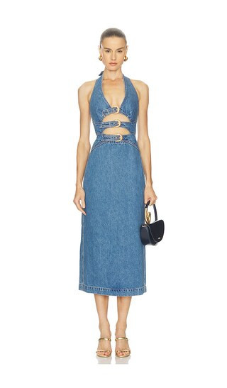 Cult Gaia Estelle Dress in Denim. - size 0 | Revolve Clothing (Global)