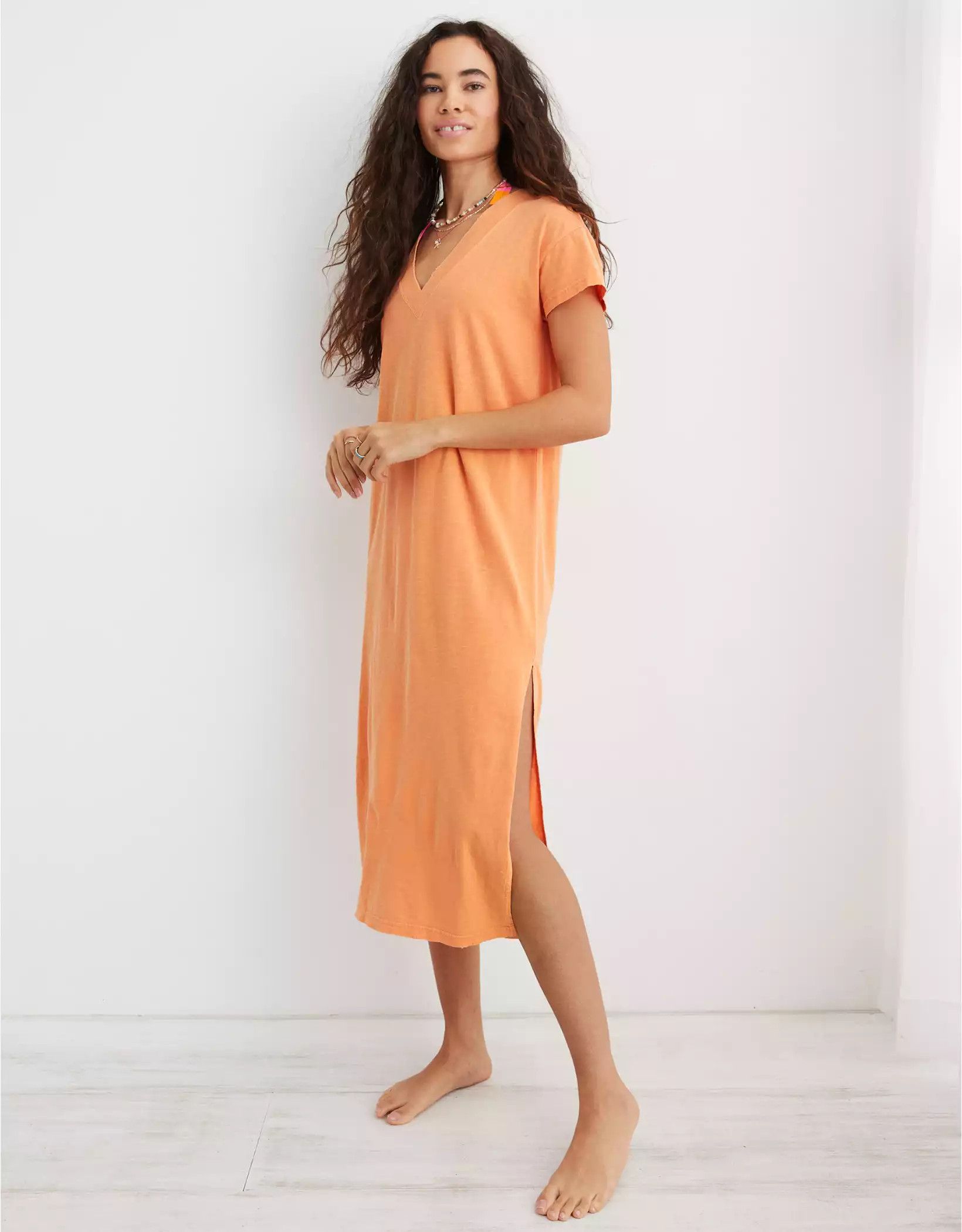 Aerie Extreme V Cover Up Midi Dress | American Eagle Outfitters (US & CA)