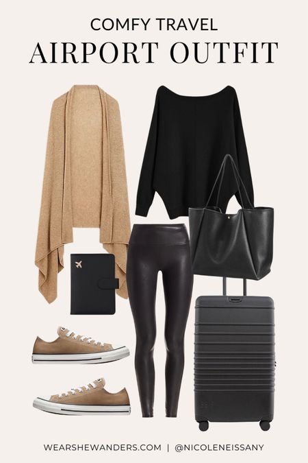 Airport outfit / travel outfit

// comfy travel outfit, comfy airport outfit, casual outfit, errands outfit, school outfit, athleisure outfit, coffee run outfit, brunch outfit, rainy day outfit, lazy day outfit, spring outfit, spring fashion, spring trends, spring 2024 trends, travel wrap, cardigan, shawl, sweater, spanx leggings, faux leather leggings, canvas sneakers, converse low top sneakers, passport cover, passport holder, weekender tote bag, tote bag, beis carry on suitcase, beis luggage, Amazon fashion, Spanx, J Crew, Revolve, what to wear to the airport, travel style, travel fashion, neutral outfit, neutral fashion, neutral style, Nicole Neissany, Wear She Wanders, wearshewanders.com (4.4)

#LTKfindsunder100 #LTKtravel #LTKshoecrush #LTKsalealert #LTKitbag #LTKstyletip #LTKfindsunder50