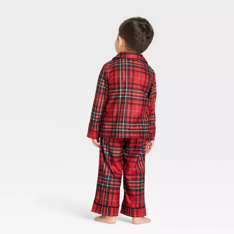 Toddler Holiday Tartan Plaid Flannel Matching Family Pajama Set - Wondershop™ Red | Target