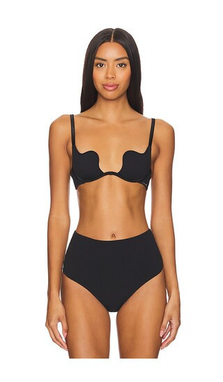 fleur du mal Le Stretch Micro U-plunge Bra in Black. - size 32B | Revolve Clothing (Global)