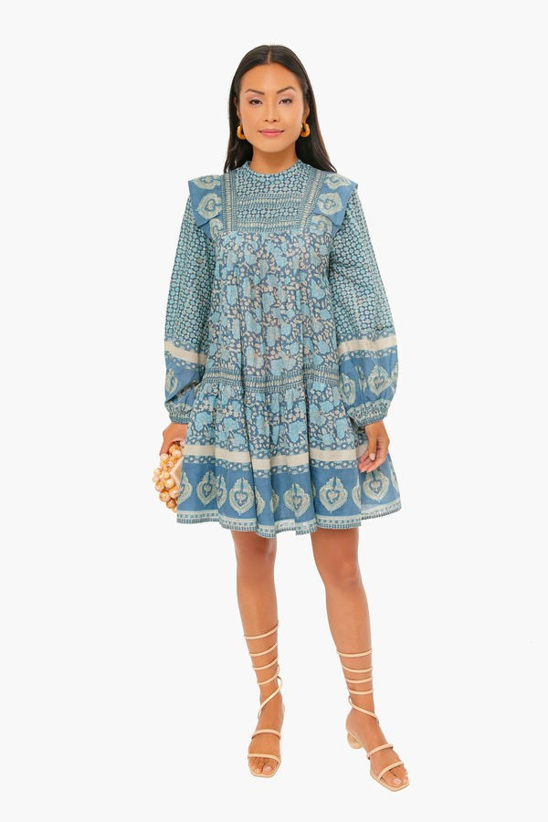 Ocean Margot Border Long Sleeve Tunic Dress | Tuckernuck (US)