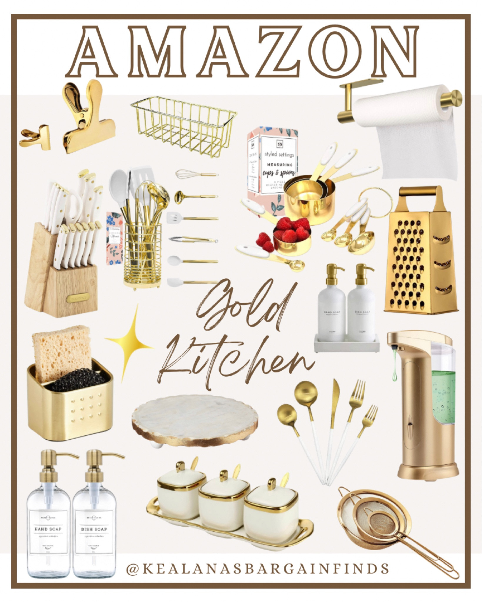 Gold Kitchen Amazon Finds! 

#LTKstyletip #LTKunder50 #LTKhome