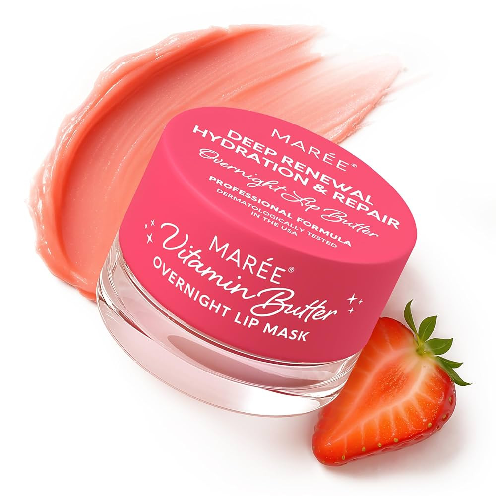 MAREE Lip Moisturizer - Lip Mask Overnight - Moisturizing Lips Butter Balm with Hyaluronic Acid -... | Amazon (US)