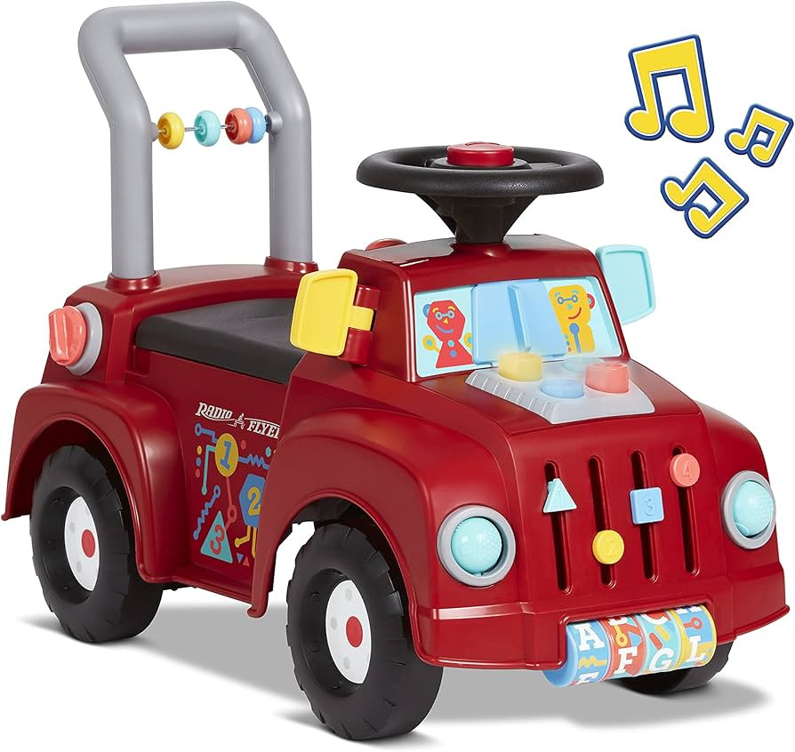 Radio Flyer Tinker Truck With Lights & Sounds, Toddler Ride On Toy, For Ages 1-3, Red, Large | Amazon (US)