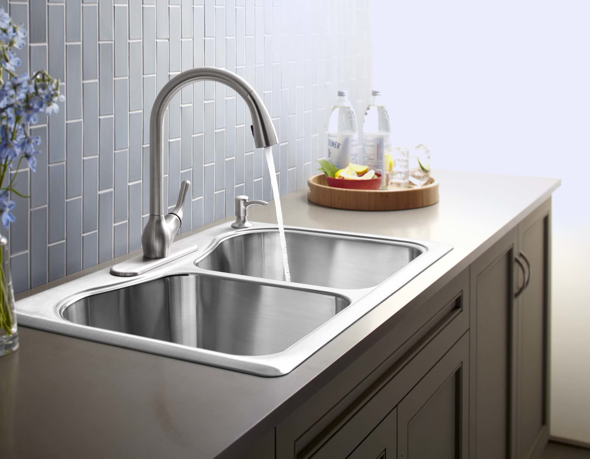 Kohler Barossa Single-Handle Pull-Down Sprayer Kitchen Faucet with Soap/Lotion Dispenser, R776-SD... | Amazon (US)