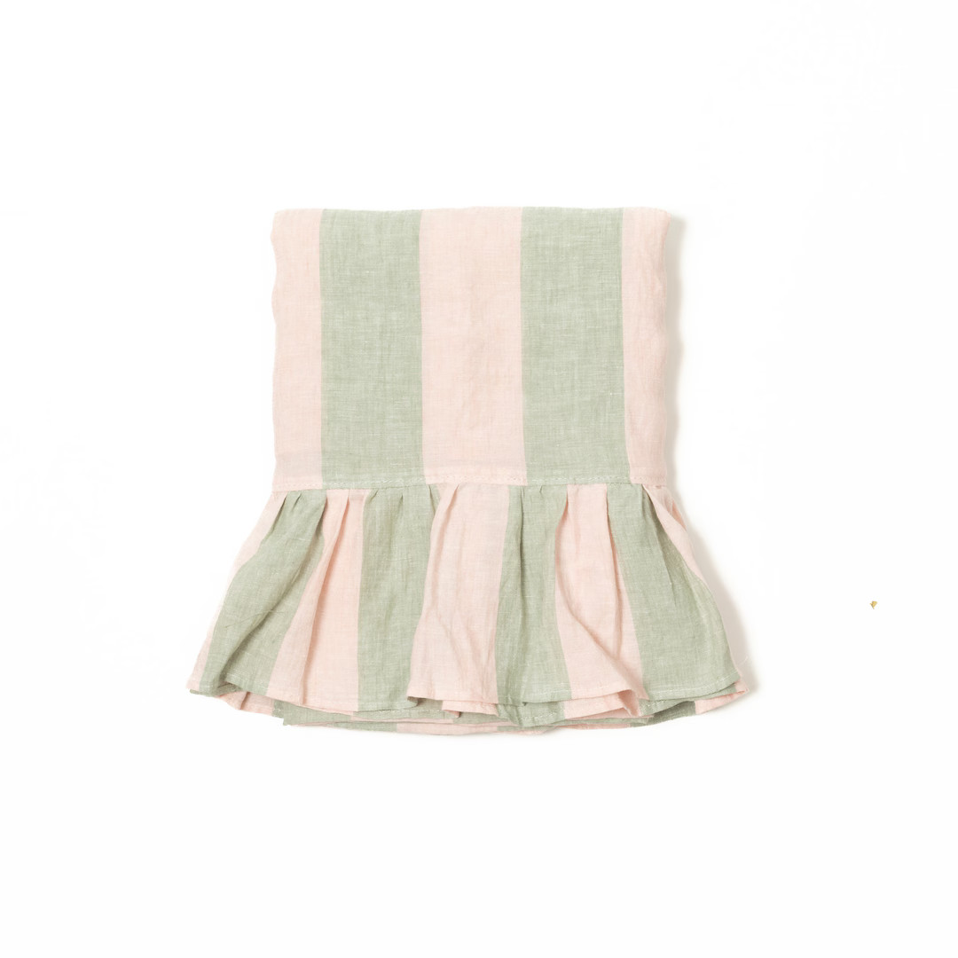 Ruffled Linen Top Sheet Gelato - Etsy | Etsy (US)