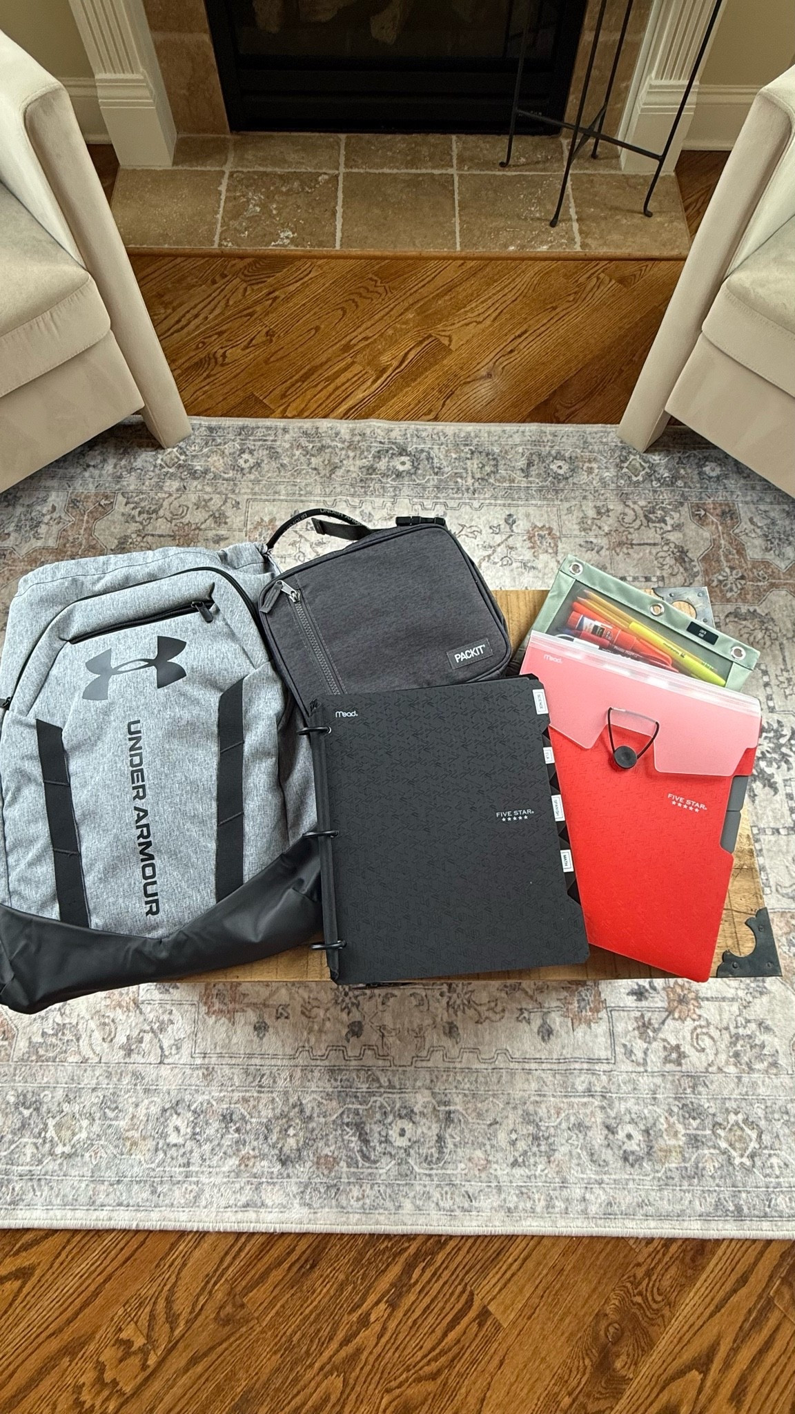 Everything I got to set my middle schooler up for success- they can’t bring books bags into classrooms only cinch bags and Erick needs everything together, the bare minimum’s not a binder per class, that didn’t work well for him at all! So if your kiddo needs a simple system that gets brought home everyday and doesn’t overwhelm them, I hope this helps! 
#ltkbacktoschool

#LTKmomlife #LTKKids