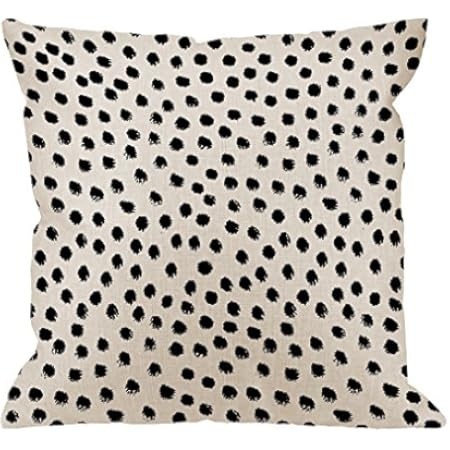 Swono Polka Dots Throw Pillow Cover Brush Strokes Dots Decorative Pillow Case Home Decor Square 16x1 | Amazon (US)