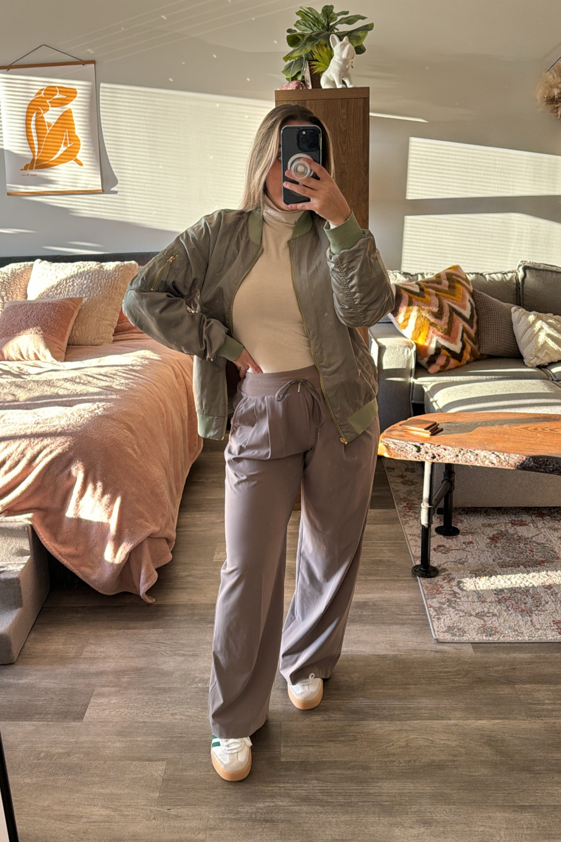 Olive is my every season color
Jacket - s
Top - s
Pants -m
Sneakers - W6 (I am a true W7)

#LTKSeasonal #LTKHoliday #LTKCyberWeek